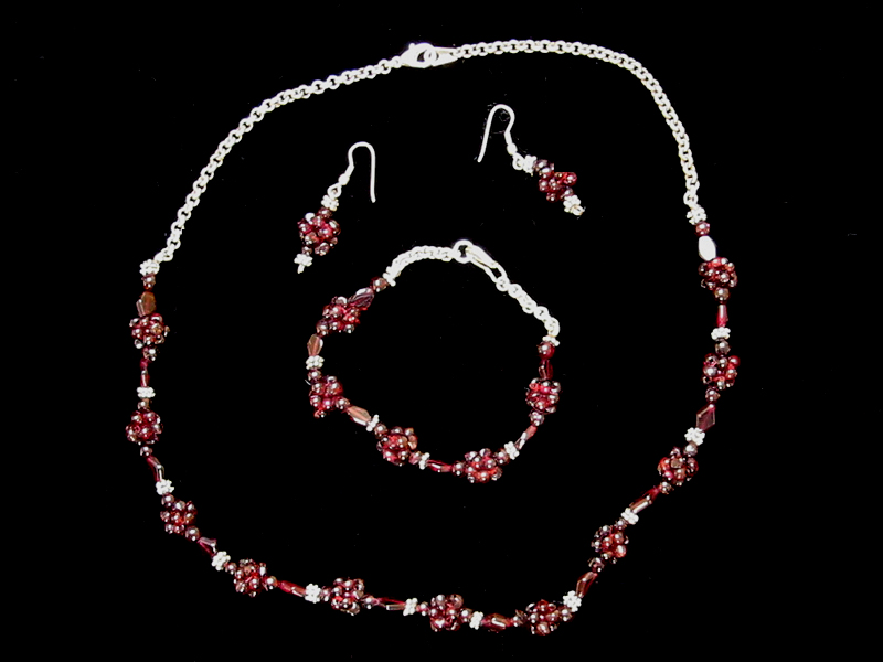 Garnet jewellery set